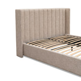 Hillsdale Queen Wide Base Bed Frame - Pale Beige