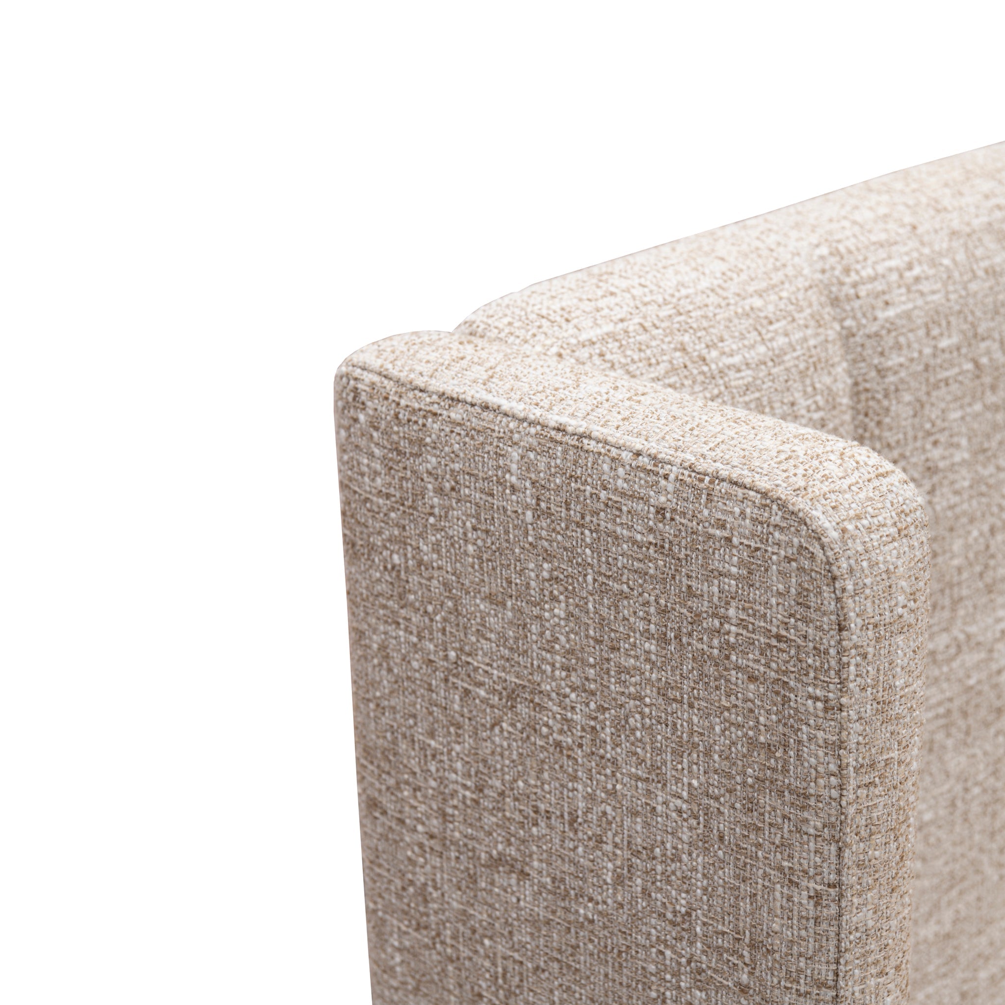 Hillsdale Queen Wide Base Bed Frame - Pale Beige Queen Bed Ming-Core