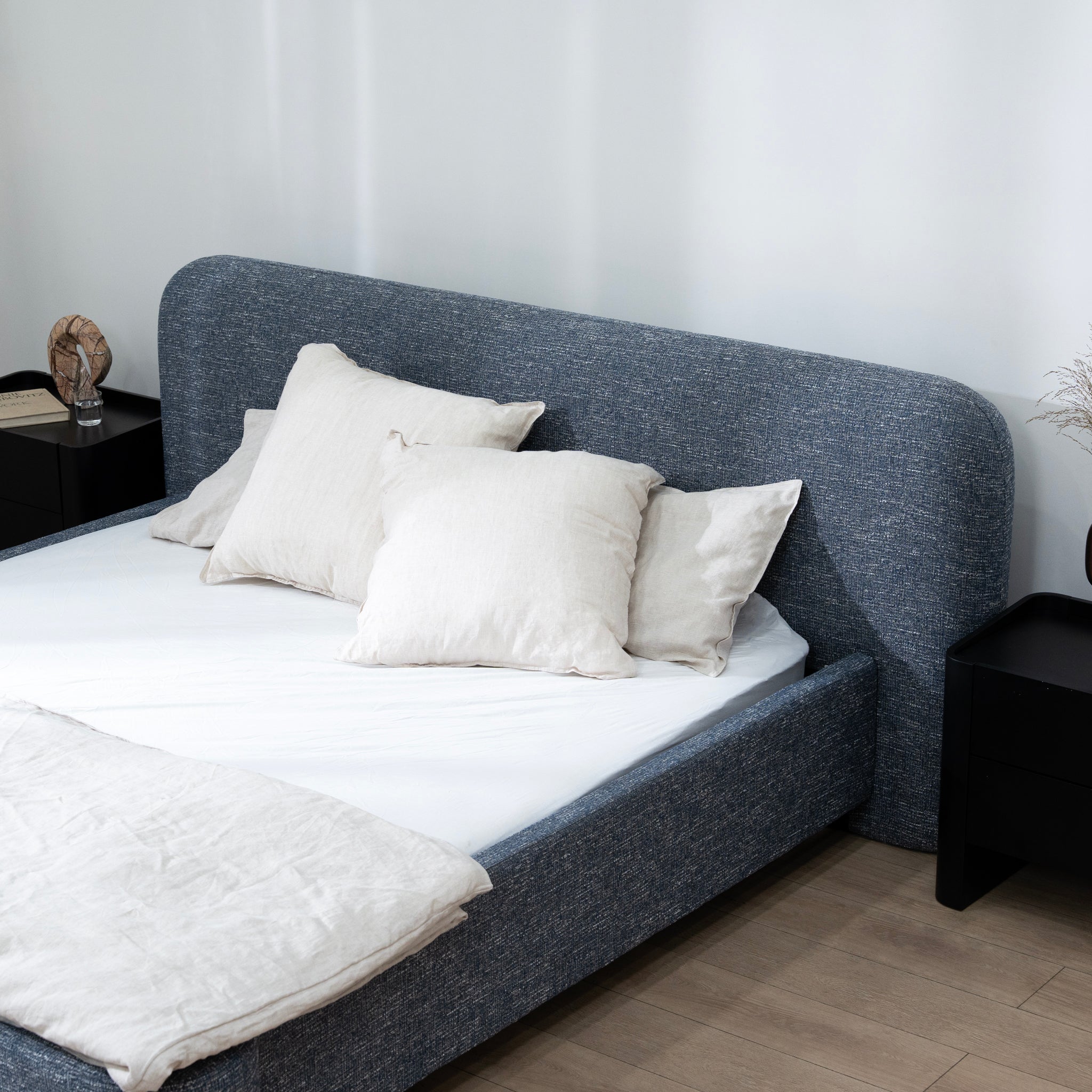Reko King Bed Frame - Prussian Blue | Interior Secrets