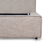 Castillo Fabric King Bed Frame - Stonish Beige King Bed YoBed-Core