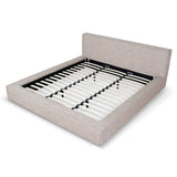 Castillo Fabric King Bed Frame - Stonish Beige King Bed YoBed-Core