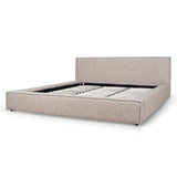 Castillo Fabric King Bed Frame - Stonish Beige King Bed YoBed-Core