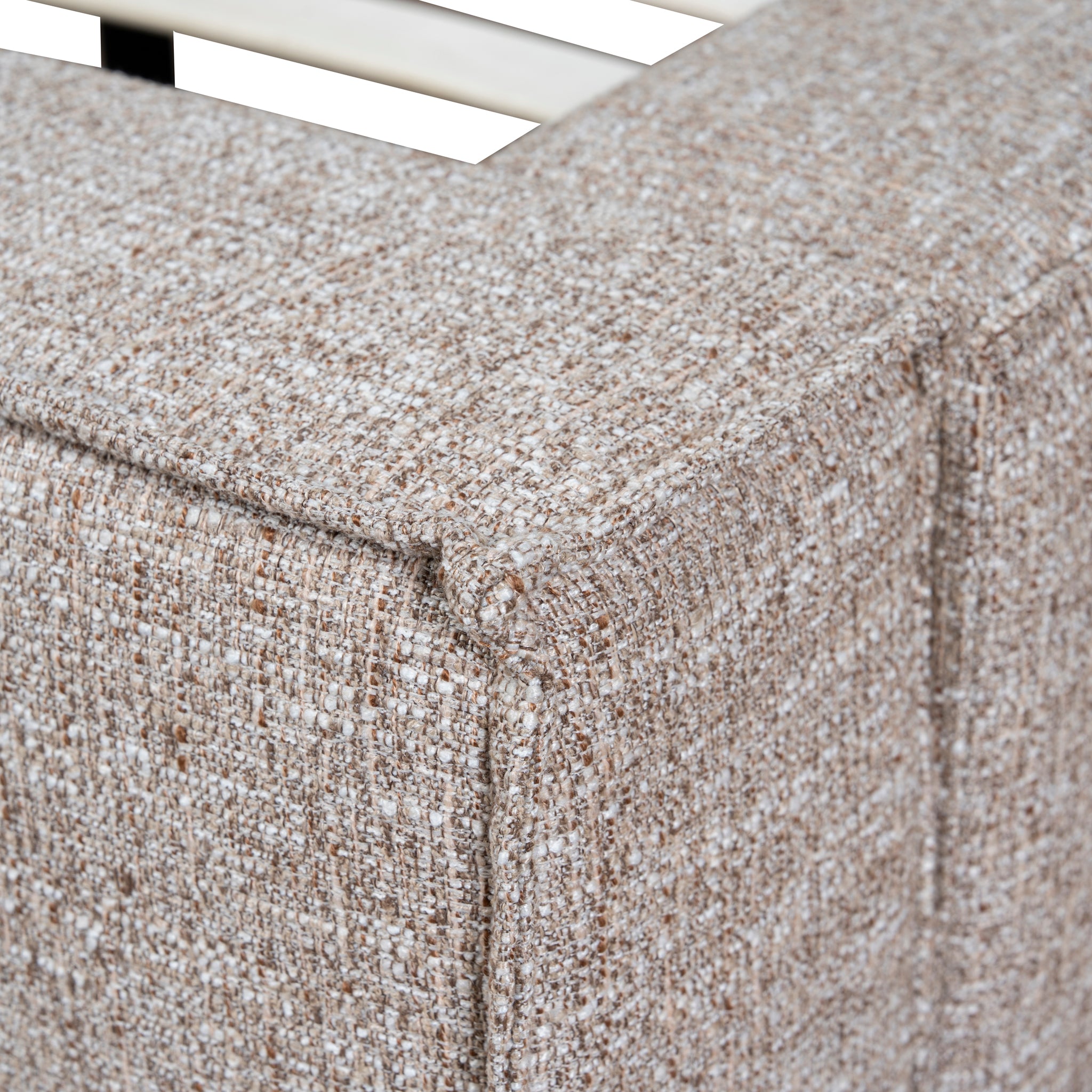 Castillo Fabric King Bed Frame - Stonish Beige King Bed YoBed-Core