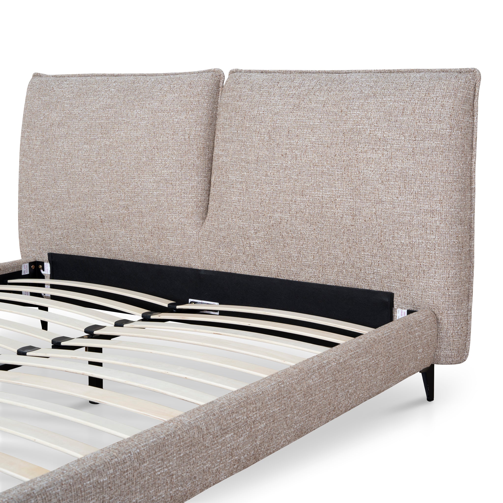 Celeste Fabric Queen Bed Frame - Stonish Beige Bed Frame YoBed-Core