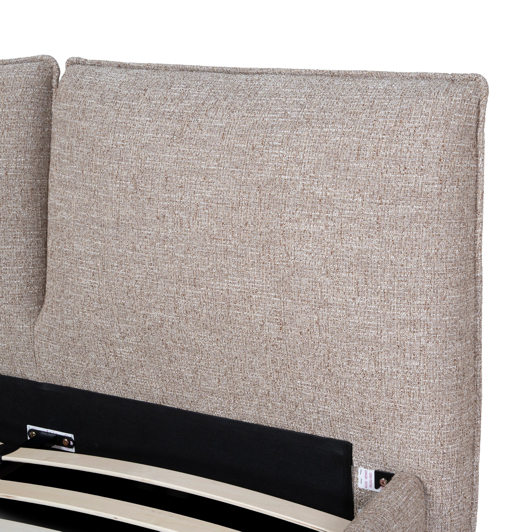 Celeste Fabric Queen Bed Frame - Stonish Beige Bed Frame YoBed-Core