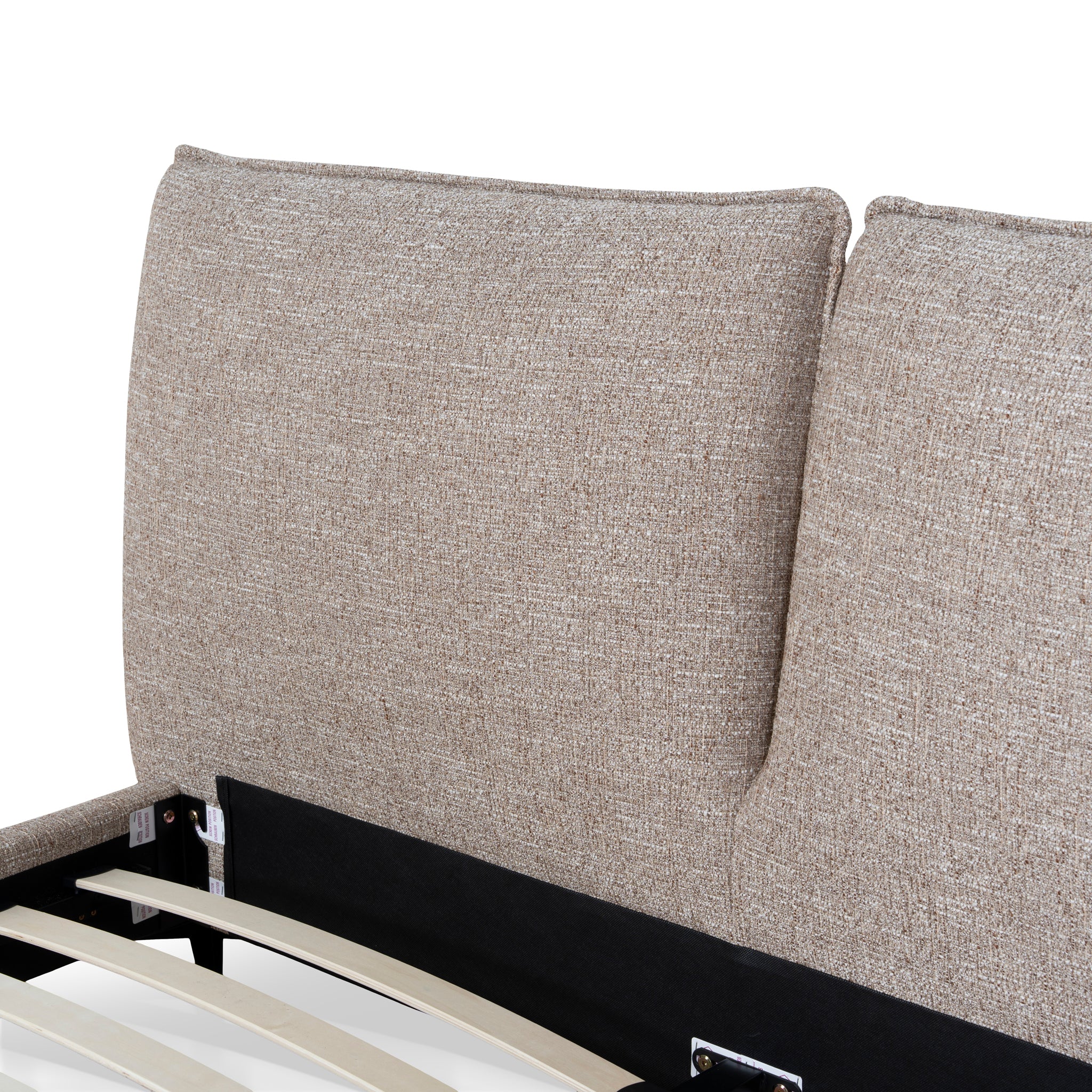 Celeste Fabric Queen Bed Frame - Stonish Beige Bed Frame YoBed-Core