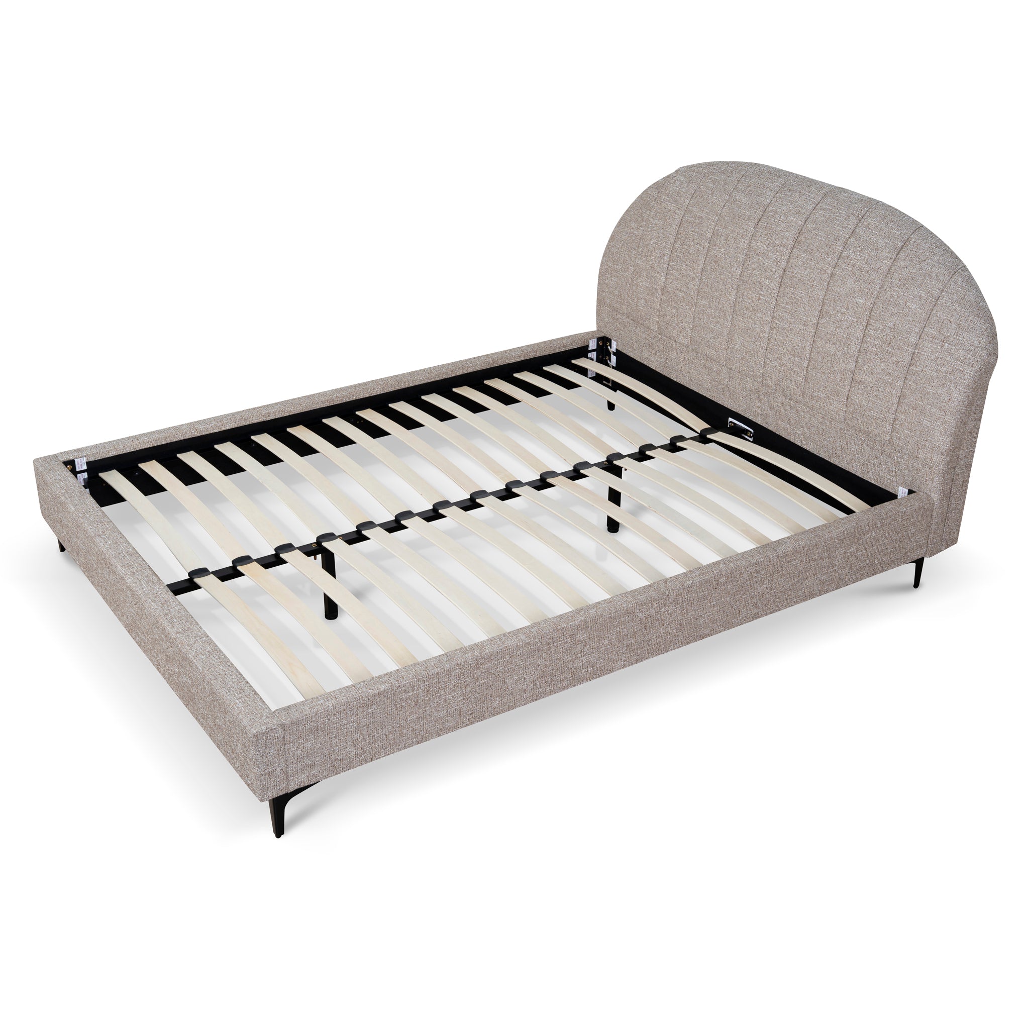 Olin Fabric Queen Bed Frame - Stonish Beige Bed Frame YoBed-Core