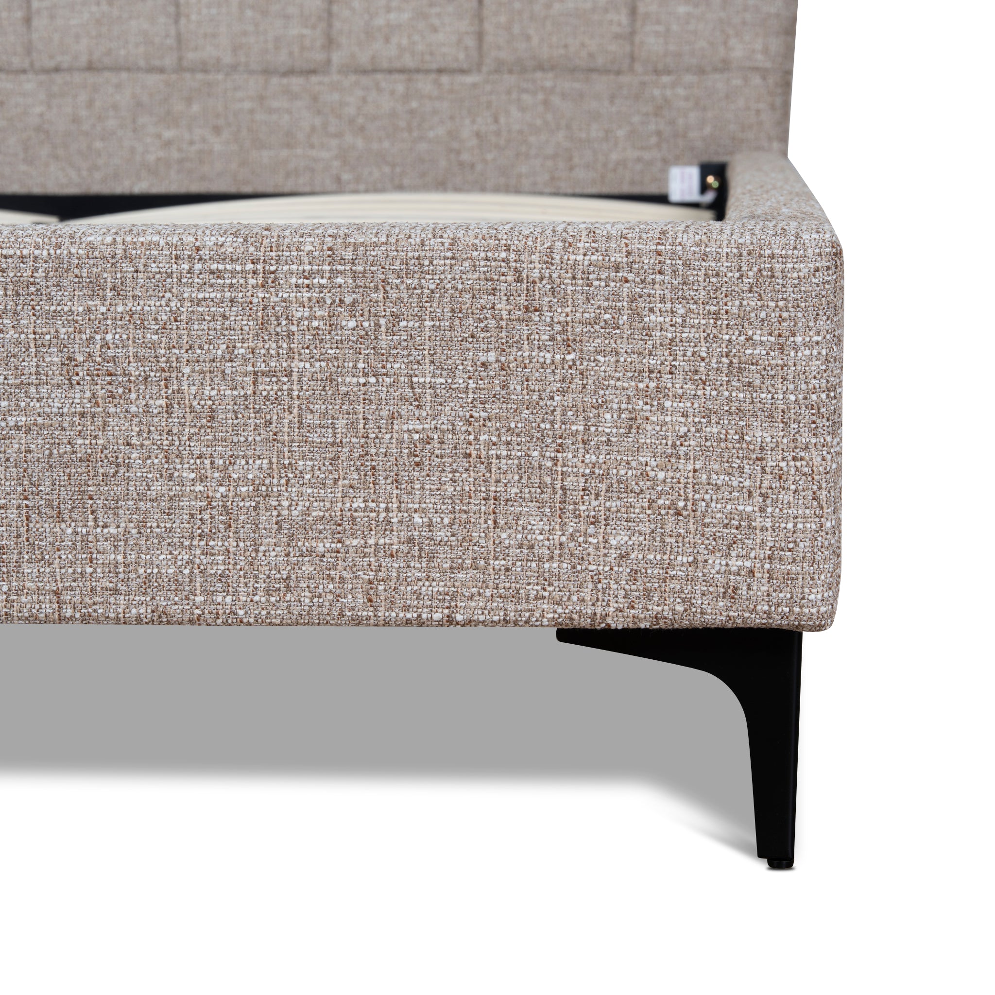 Olin Fabric Queen Bed Frame - Stonish Beige Bed Frame YoBed-Core