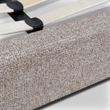 Olin Fabric Queen Bed Frame - Stonish Beige Bed Frame YoBed-Core