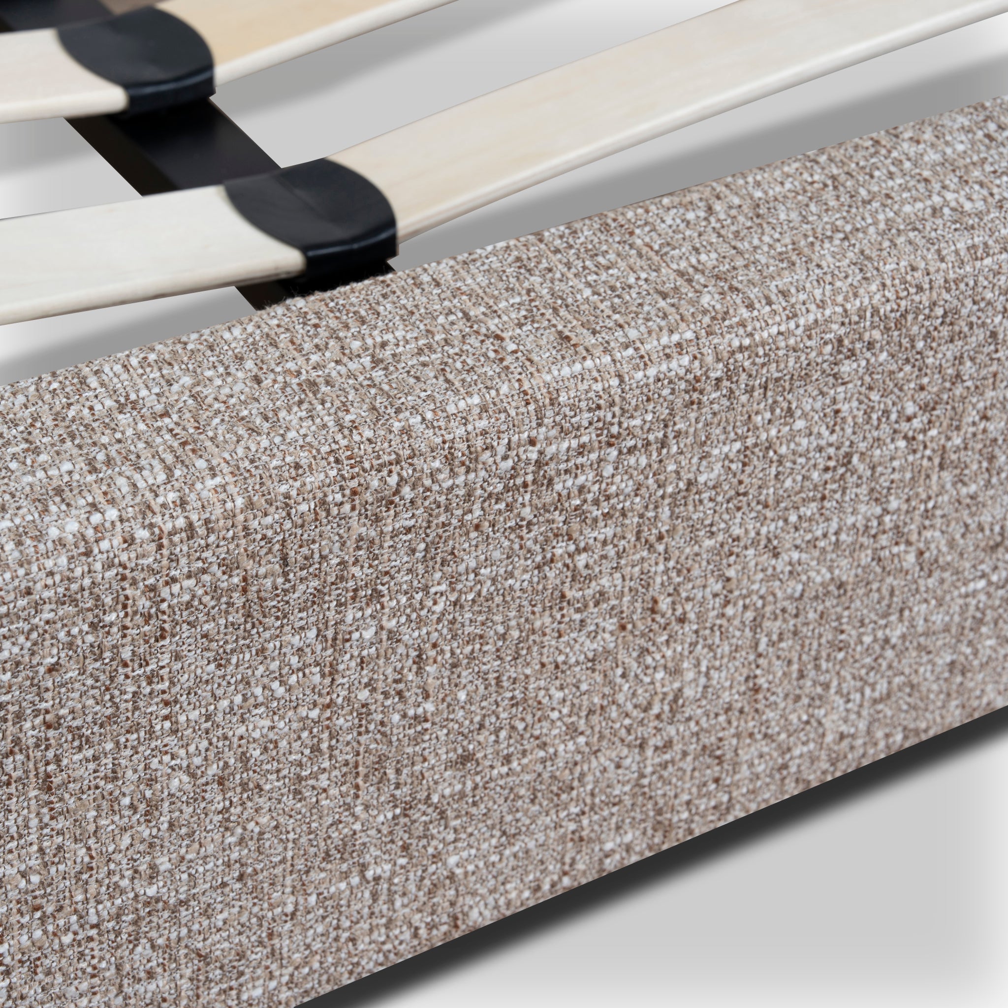 Olin Fabric Queen Bed Frame - Stonish Beige Bed Frame YoBed-Core