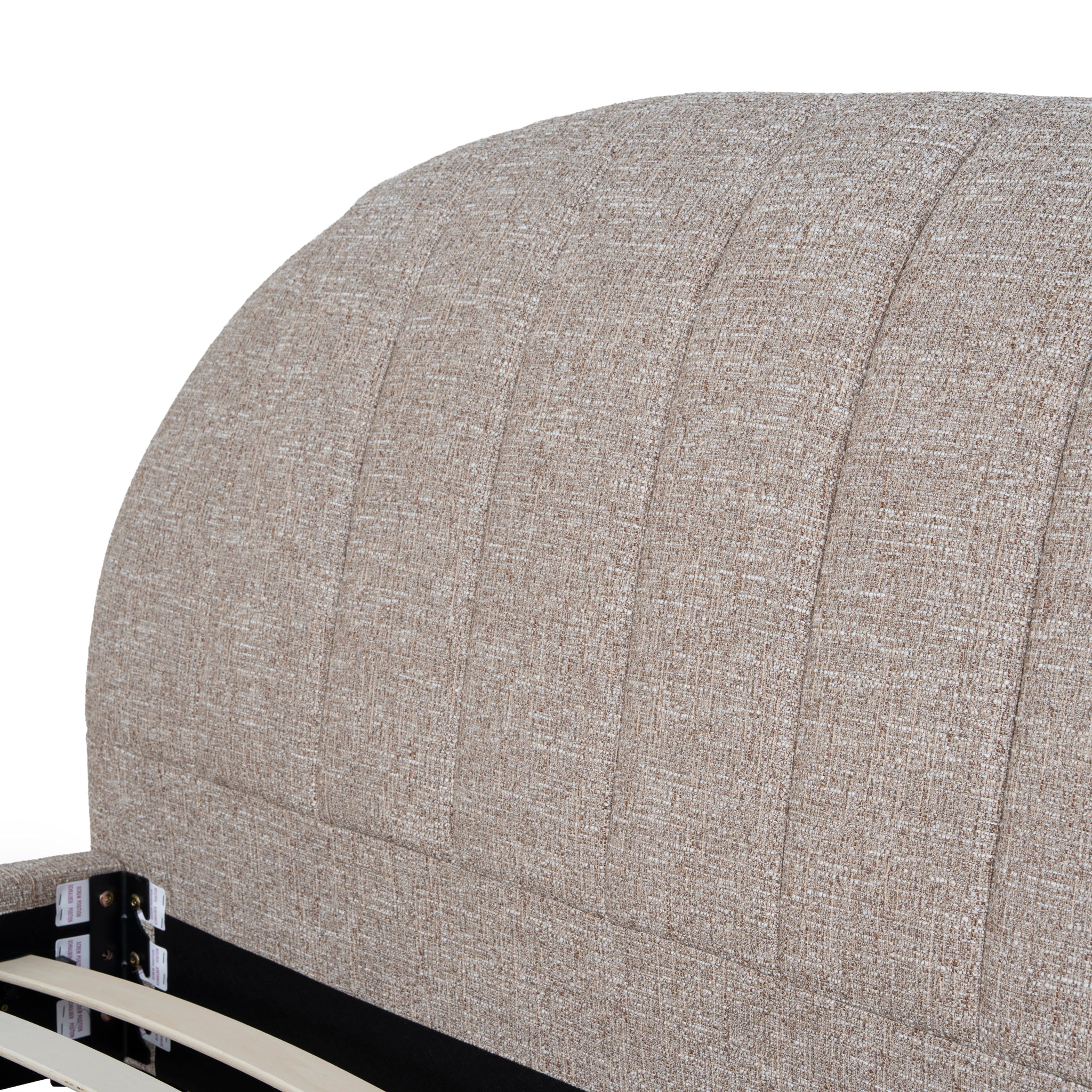 Olin Fabric Queen Bed Frame - Stonish Beige Bed Frame YoBed-Core
