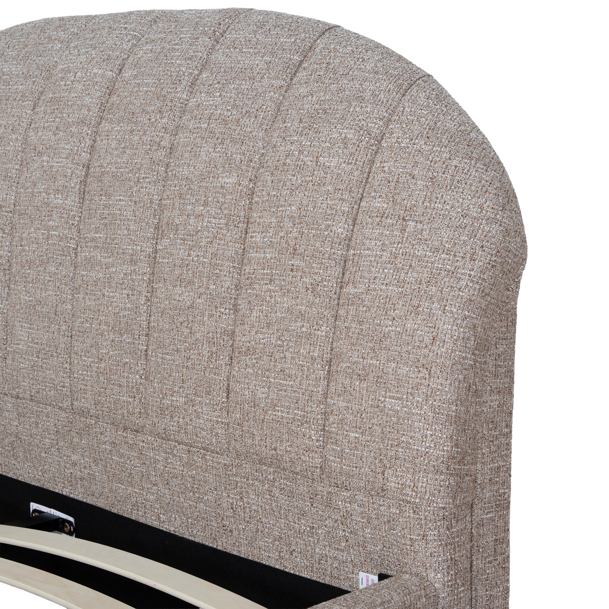 Olin Fabric Queen Bed Frame - Stonish Beige Bed Frame YoBed-Core