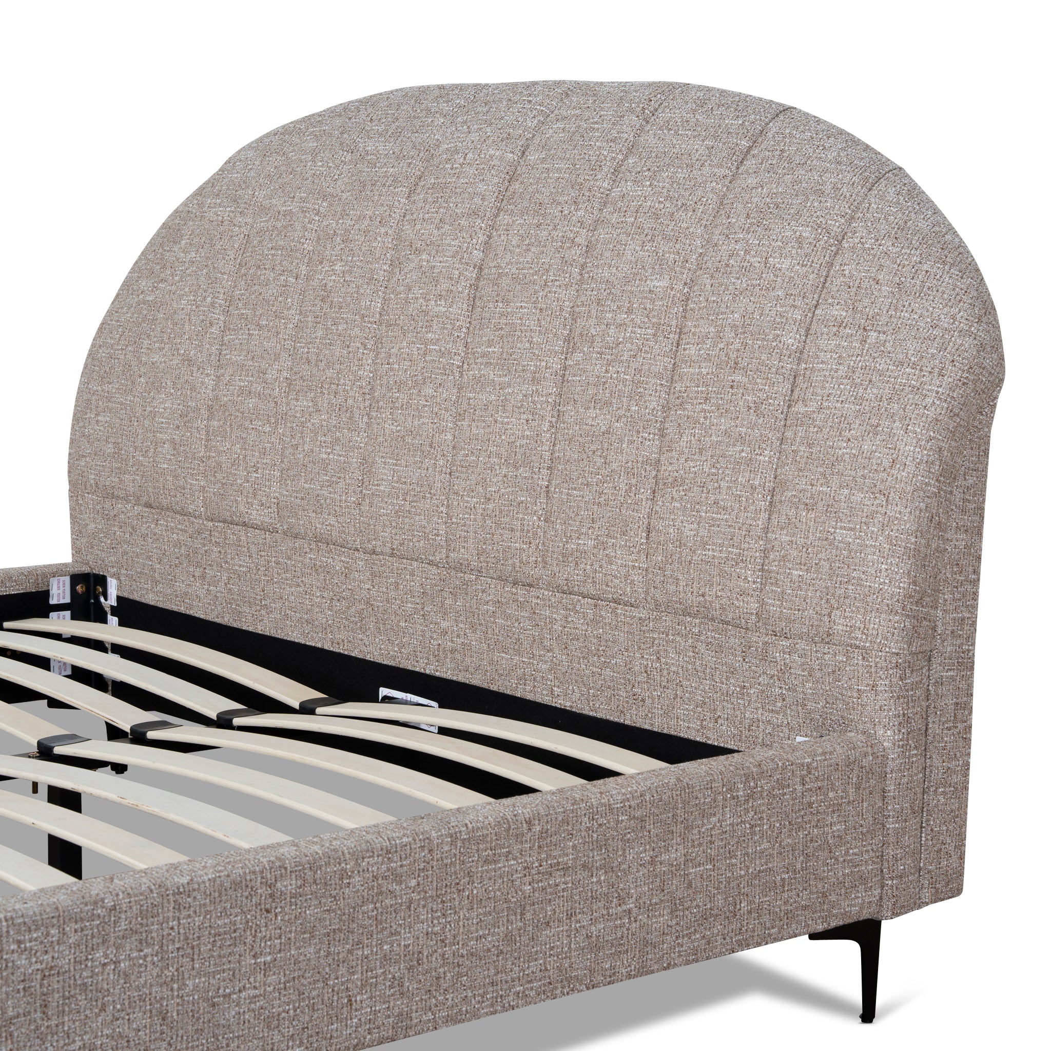 Olin Fabric Queen Bed Frame - Stonish Beige Bed Frame YoBed-Core