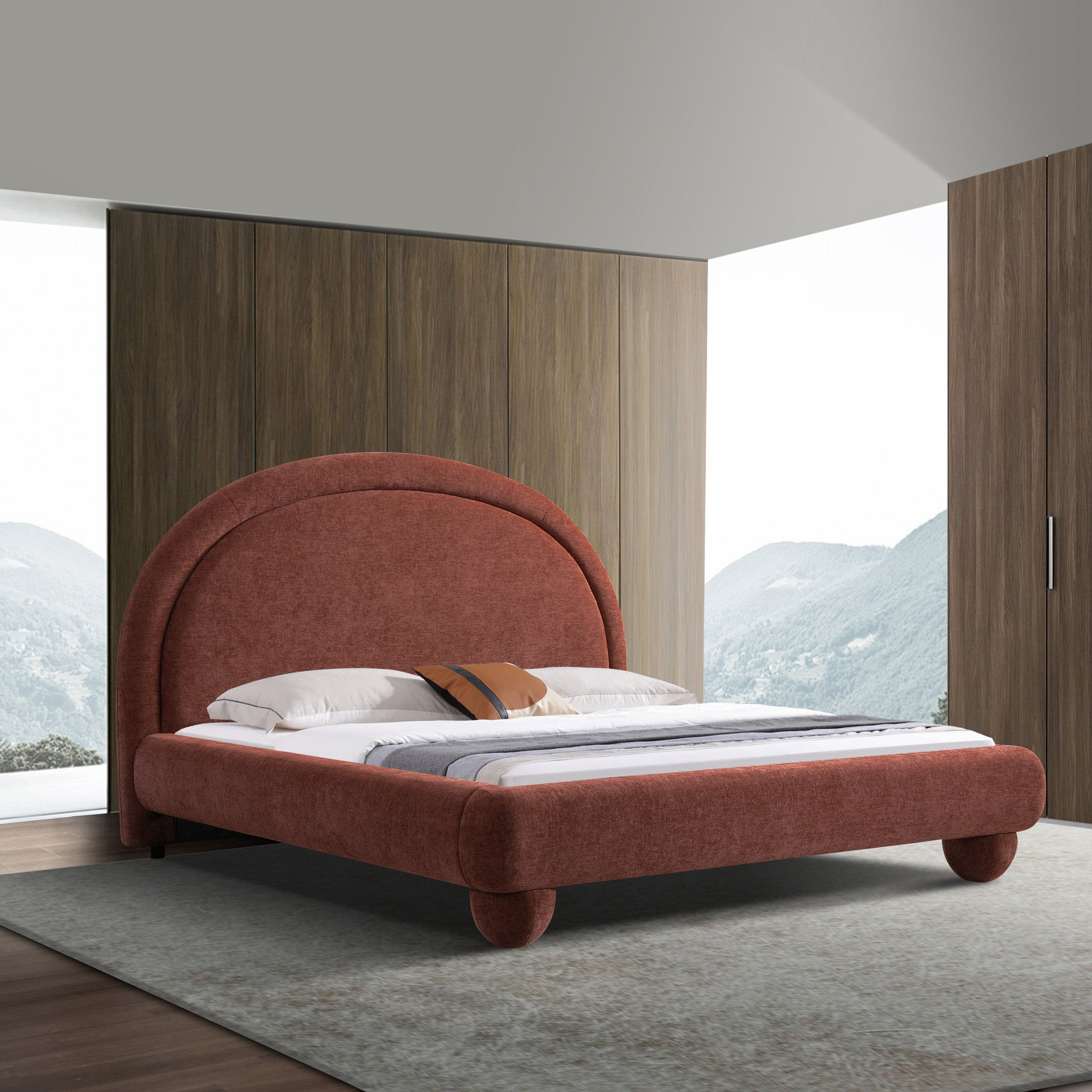 Elvane Queen Bed - Breeze Auburn Bed Frame YoBed-Core