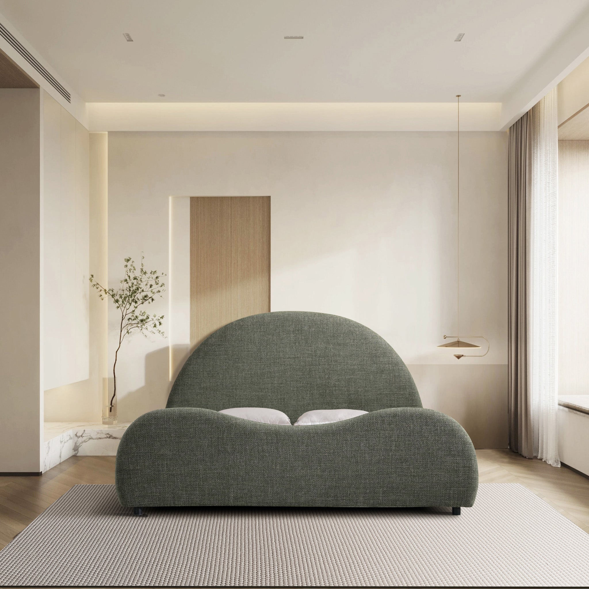 Eloura Queen Bed - Kaitoke Green Bed Frame YoBed-Core