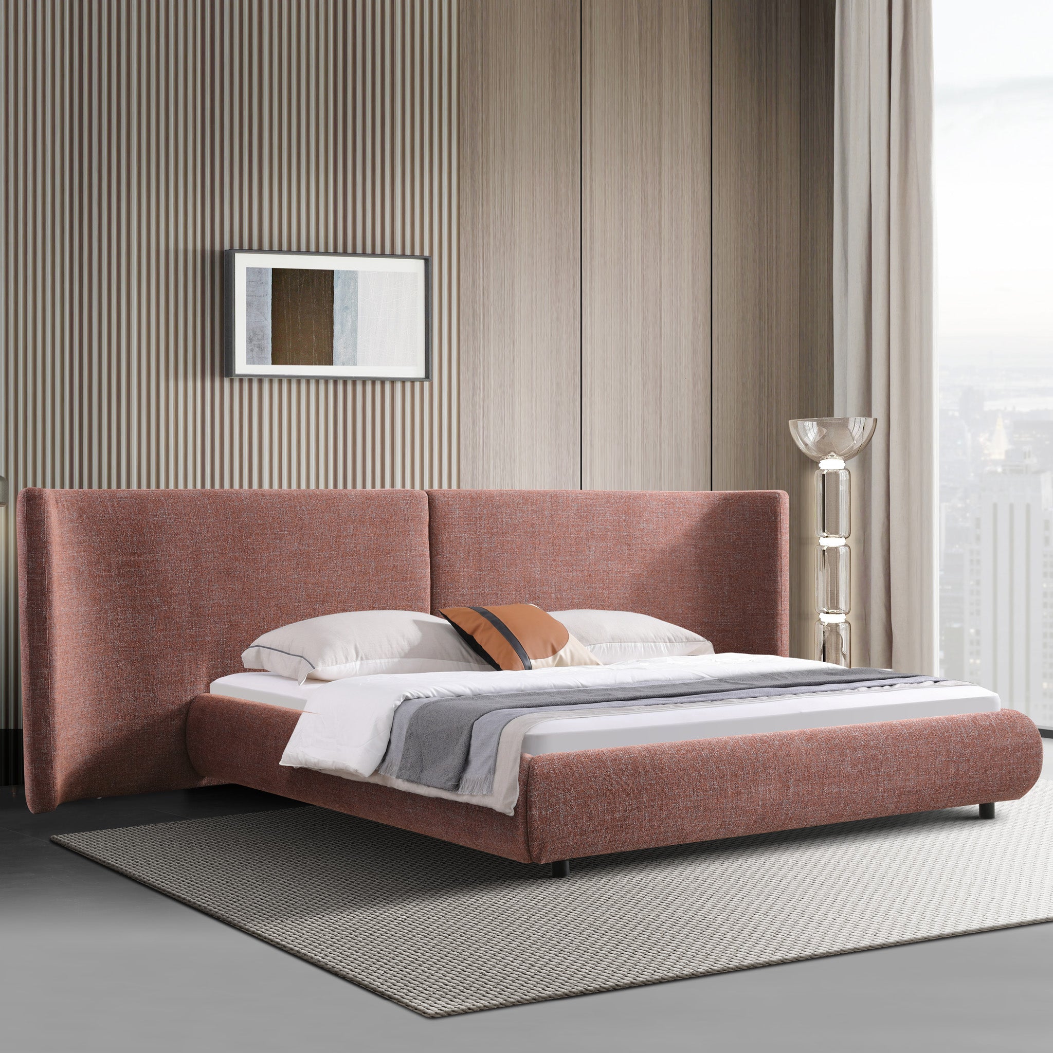 Corvelle King Bed - Moss Brown Bed Frame YoBed-Core