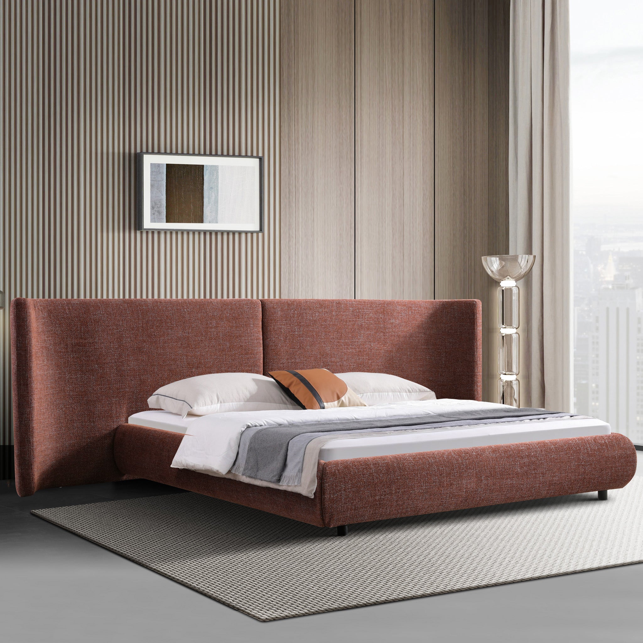 Corvelle King Bed - Moss Brown Bed Frame YoBed-Core