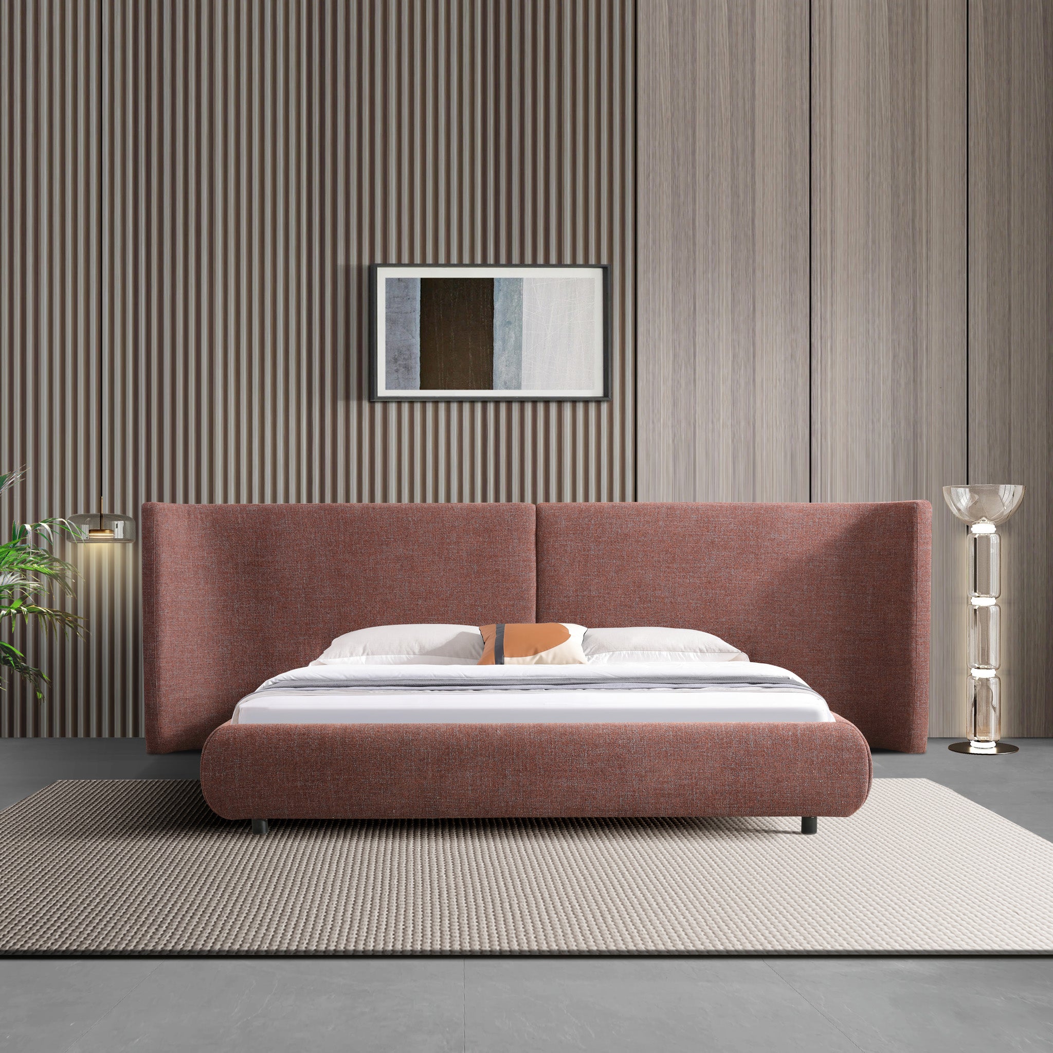 Corvelle King Bed - Moss Brown Bed Frame YoBed-Core