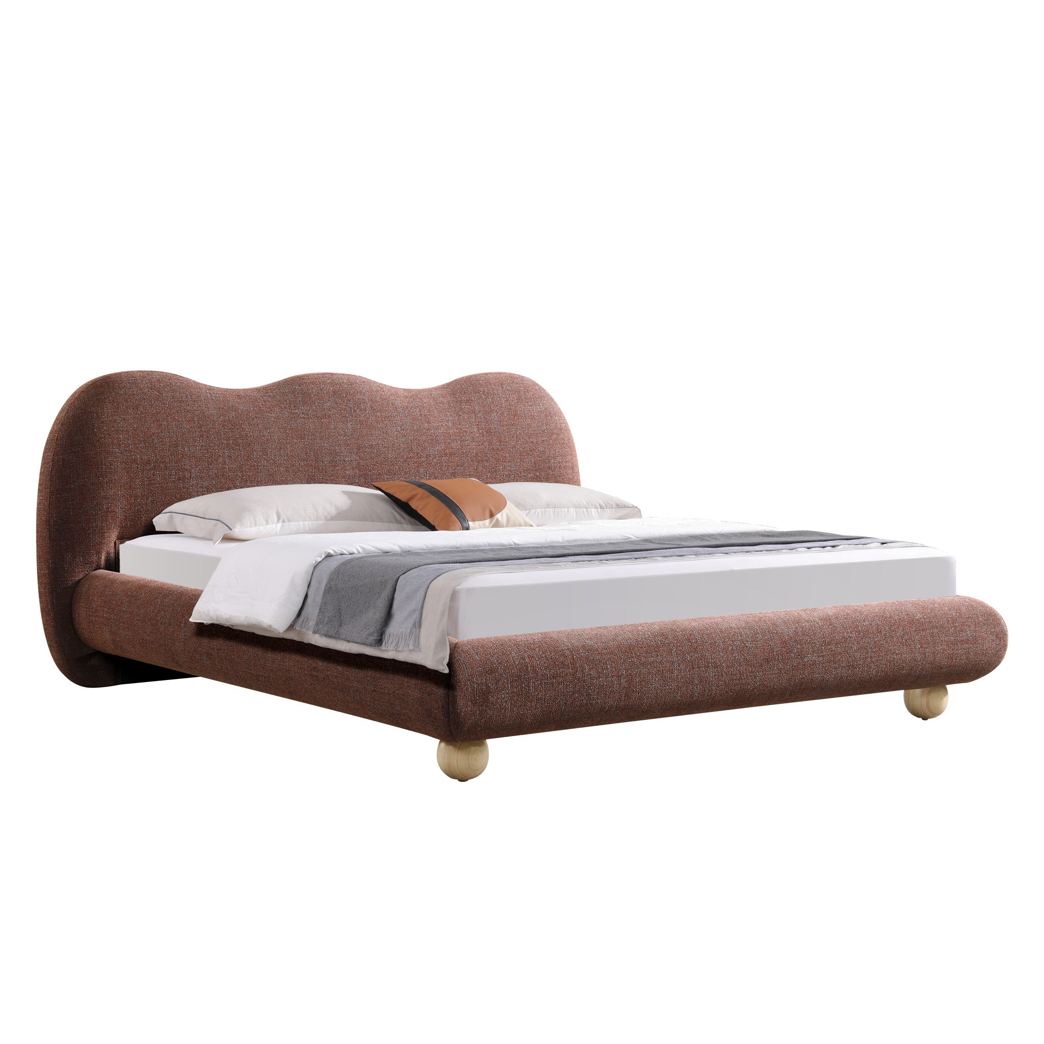 Ondessa King Bed - Moss Brown Bed Frame YoBed-Core