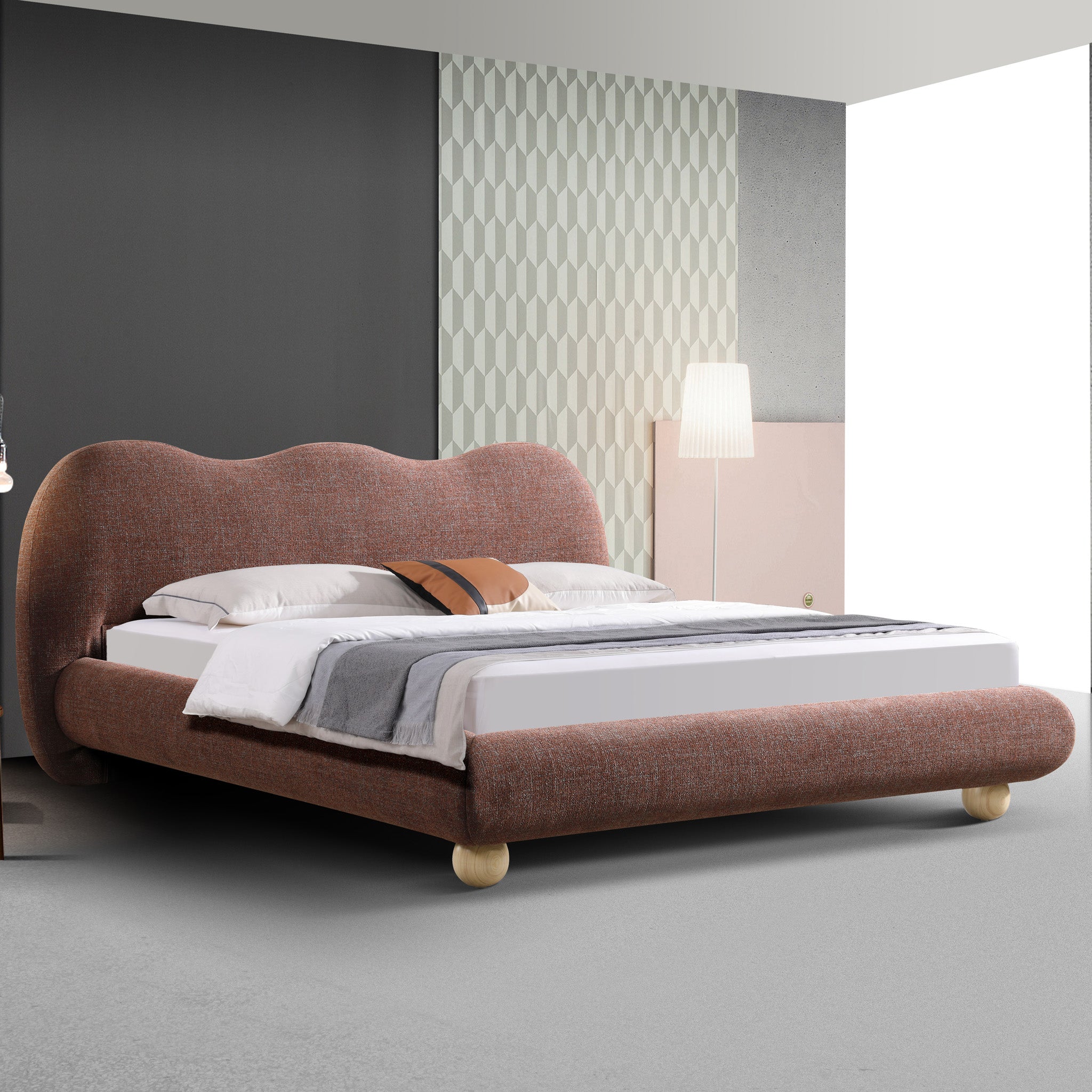 Ondessa King Bed - Moss Brown Bed Frame YoBed-Core
