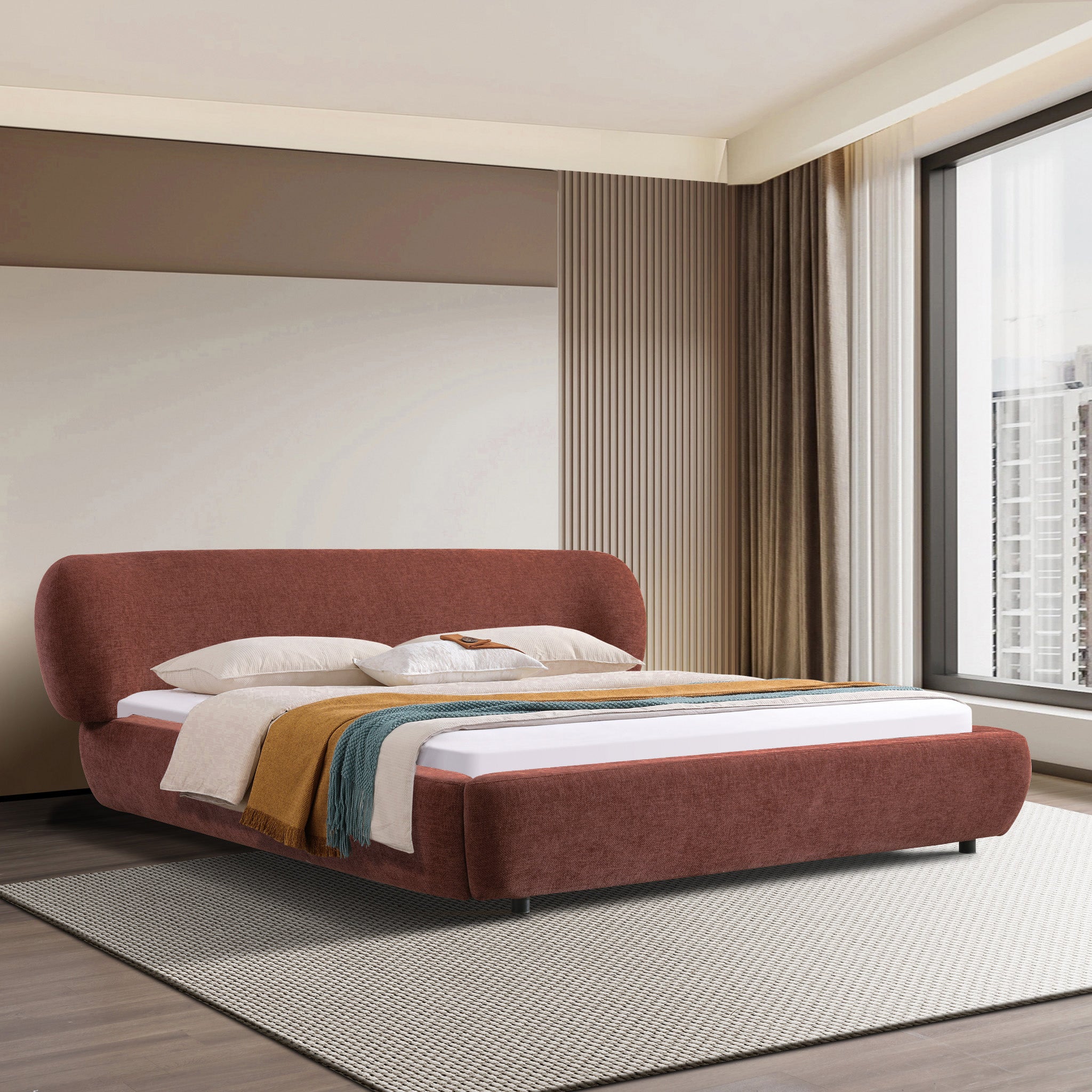 Esmere King Bed - Breeze Auburn Bed Frame YoBed-Core