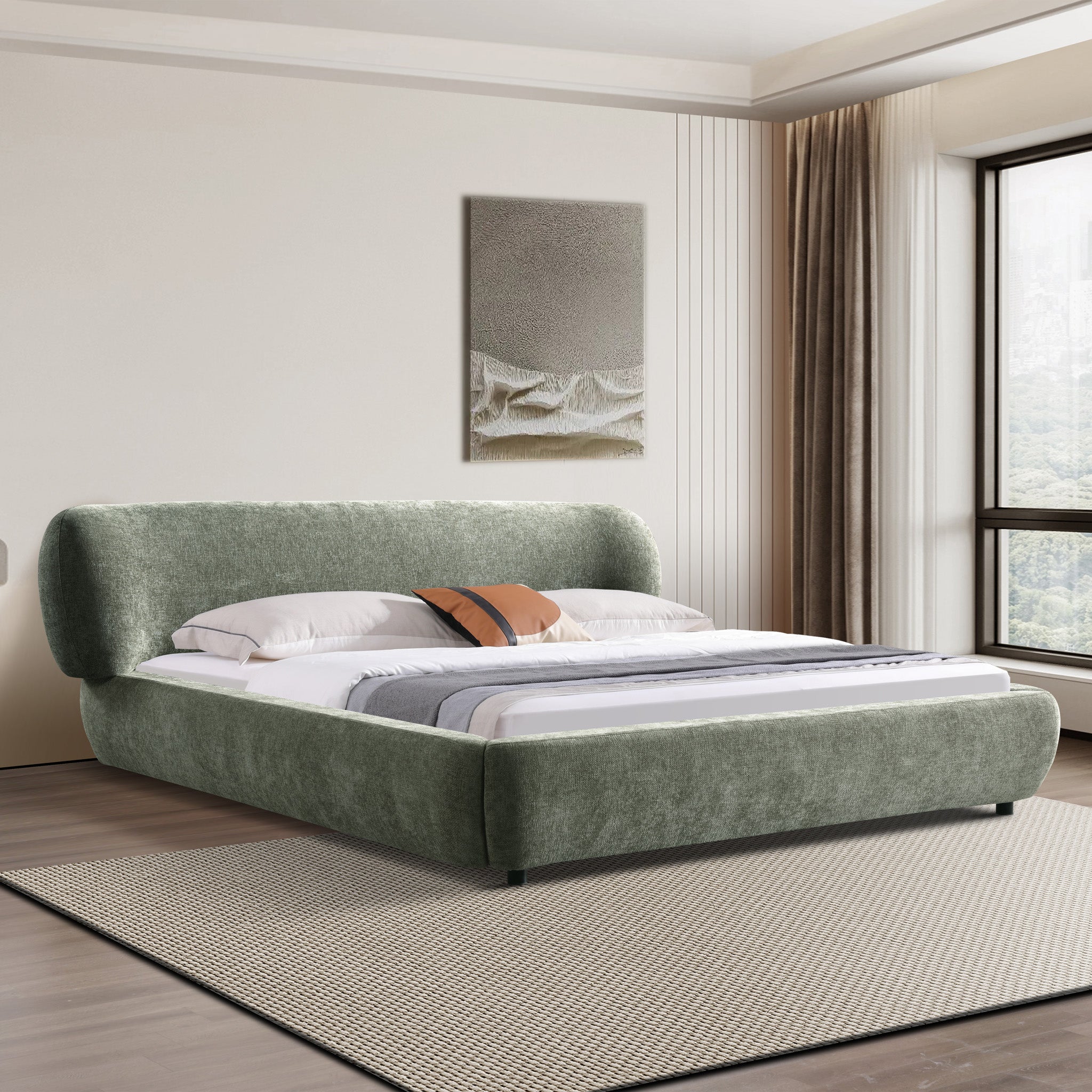 Esmere King Bed - Breeze Sage Bed Frame YoBed-Core