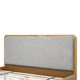 Finley Queen Bed Frame - Light Grey & Natural