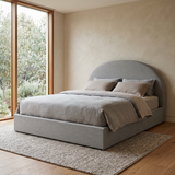 Ex Display - Antonia Fabric King Bed - Pearl Grey with Storage King Bed YoBed-Core