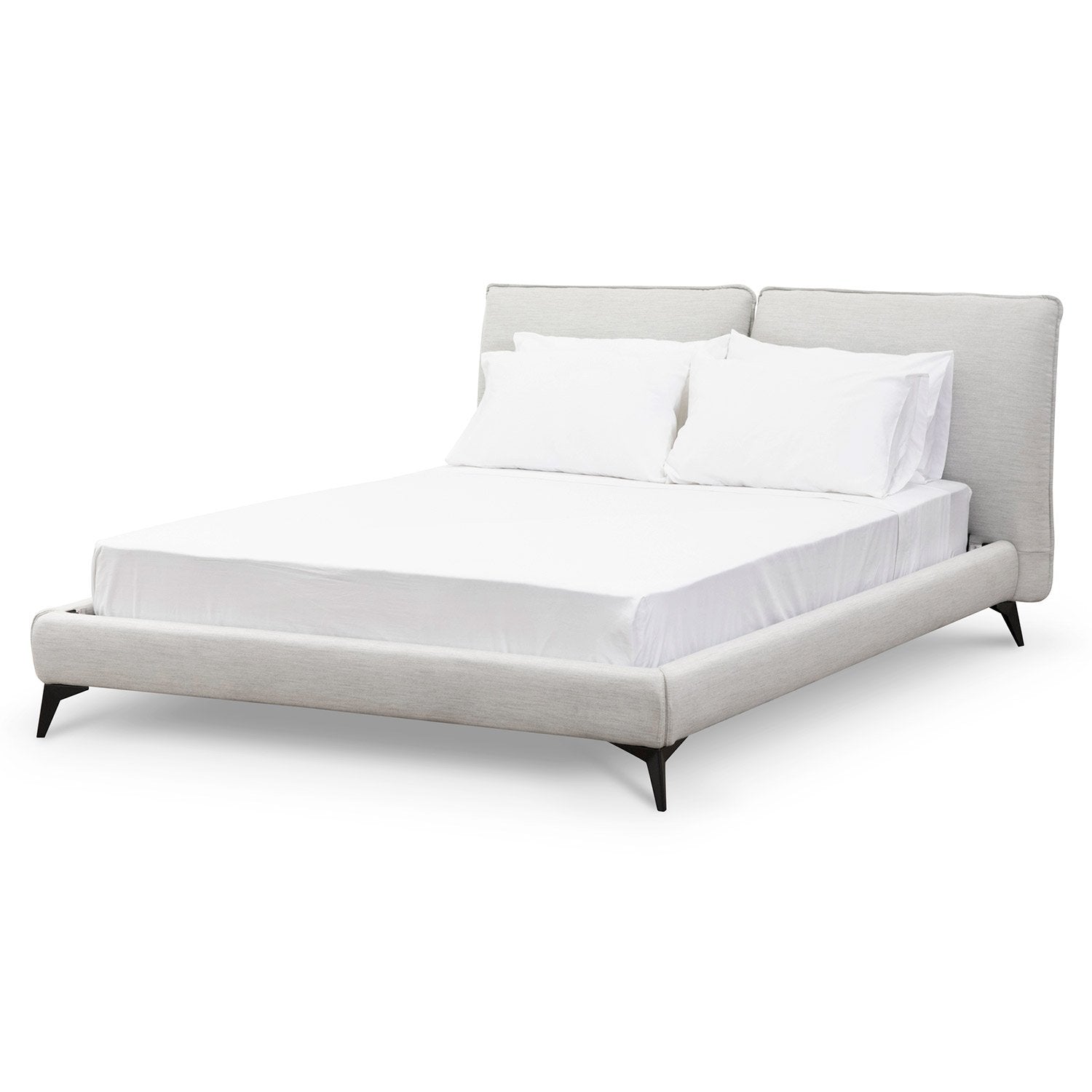 Celeste Fabric King Bed - Pearl Grey King Bed YoBed-Core   