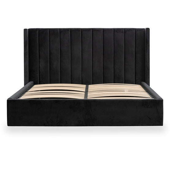 Hillsdale King Wide Base Bed Frame Black Velvet Interior Secrets
