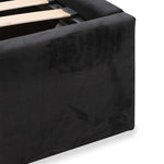 Hillsdale King Wide Base Bed Frame - Black Velvet Bed Frame Ming-Core   