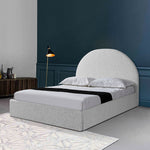 Antonia Queen Bed Frame - Cloudy Pepper Boucle with Storage Queen Bed YoBed-Core   