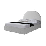 Ex Display - Antonia Queen Bed Frame - Cloudy Pepper Boucle with Storage Queen Bed YoBed-Core   