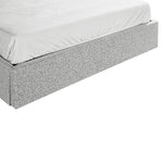 Antonia Queen Bed Frame - Cloudy Pepper Boucle with Storage Queen Bed YoBed-Core   