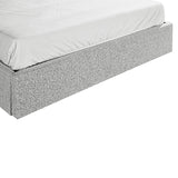 Antonia Queen Bed Frame - Cloudy Pepper Boucle with Storage Queen Bed YoBed-Core   