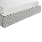 Ex Display - Antonia Queen Bed Frame - Cloudy Pepper Boucle with Storage Queen Bed YoBed-Core   