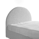 Antonia Queen Bed Frame - Cloudy Pepper Boucle with Storage Queen Bed YoBed-Core   