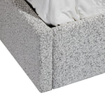 Ex Display - Antonia Queen Bed Frame - Cloudy Pepper Boucle with Storage Queen Bed YoBed-Core   