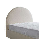 Antonia King Bed Frame - Antique White Boucle with Storage King Bed YoBed-Core   