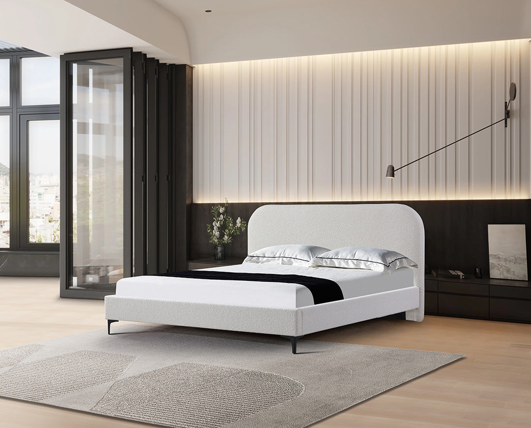 Meredith Queen Bed Frame - Cream White Bed Frame YoBed-Core   