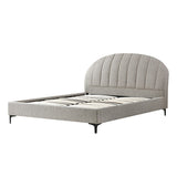 Olin Fabric Queen Bed Frame - Olive Brown Boucle - Last One Bed Frame YoBed-Core