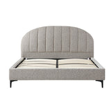 Olin Fabric Queen Bed Frame - Olive Brown Boucle - Last One Bed Frame YoBed-Core