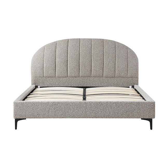 Olin Fabric Queen Bed Frame - Olive Brown Boucle - Last One Bed Frame YoBed-Core