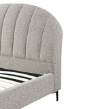 Olin Fabric Queen Bed Frame - Olive Brown Boucle - Last One Bed Frame YoBed-Core