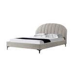 Olin Fabric Queen Bed Frame - Olive Brown Boucle - Last One Bed Frame YoBed-Core