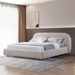 Cedar King Bed Frame - Olive Brown Boucle Bed Frame YoBed-Core