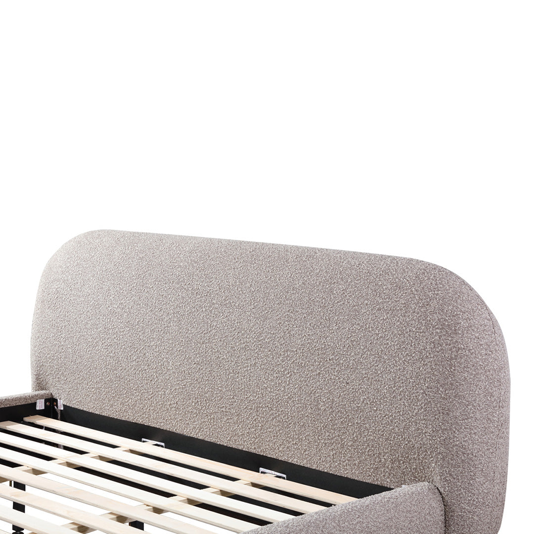 Cedar King Bed Frame - Olive Brown Boucle Bed Frame YoBed-Core