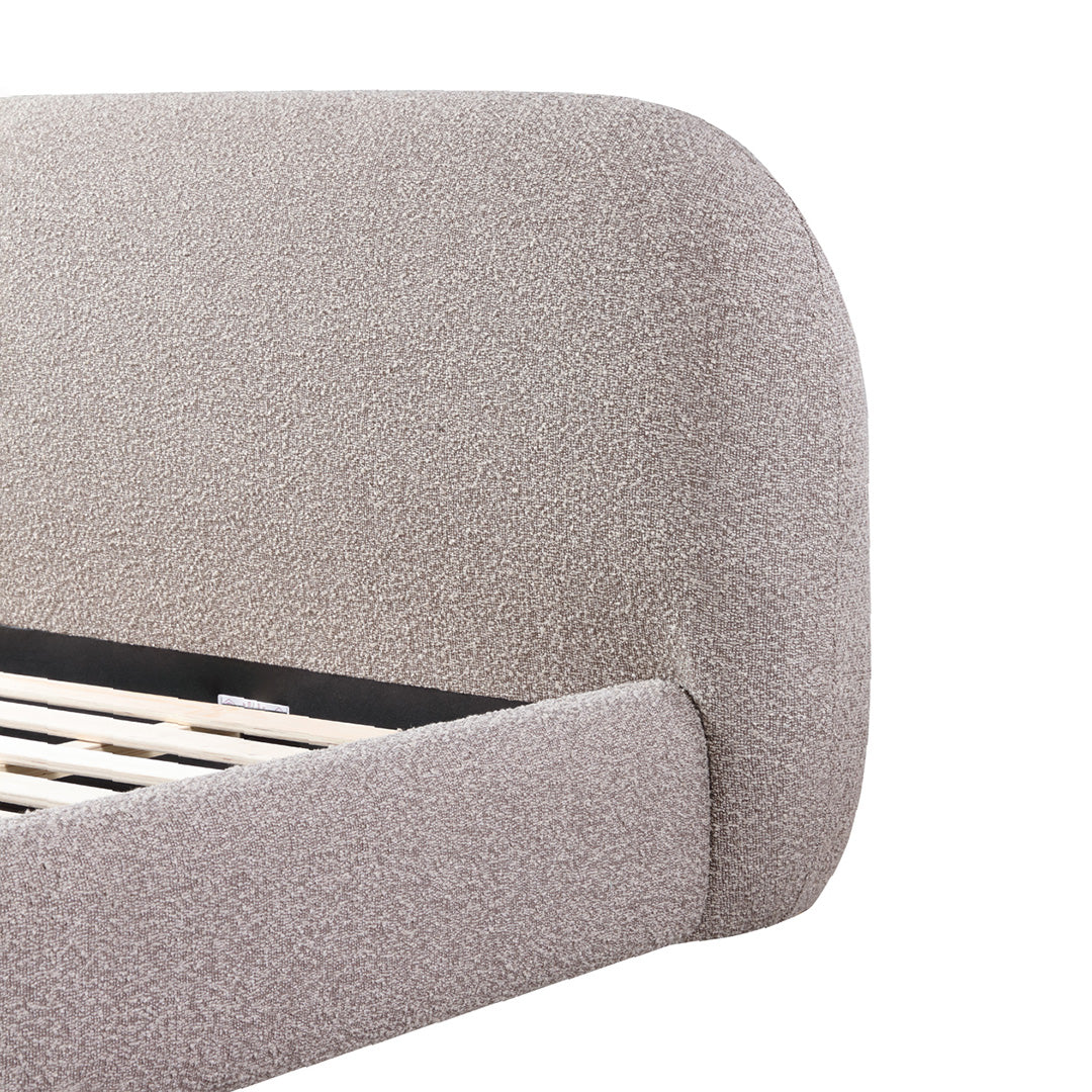 Cedar King Bed Frame - Olive Brown Boucle Bed Frame YoBed-Core