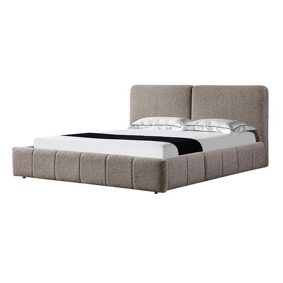 Eldridge King Bed Frame - Olive Brown Boucle Bed Frame YoBed-Core   