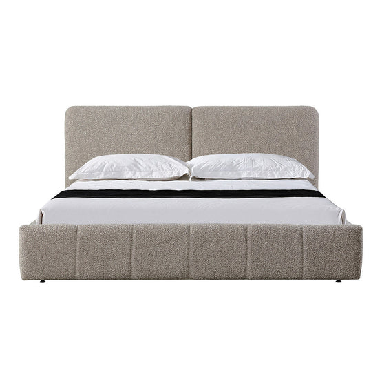 Eldridge King Bed Frame - Olive Brown Boucle Bed Frame YoBed-Core   